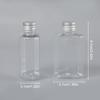 5/10Pcs 80Ml Empty Bottle Clear Pet With Aluminum Screw Cap And Plug Cosmetic Container Travel Portable Lotion Cream Clear Tube