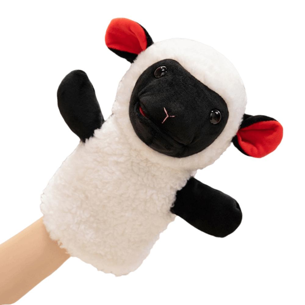 Cartoon Stuffed Hand Doll Cute Stuffed Plush Animal Toy Goat Sheep Plush Puppets Interactive Props