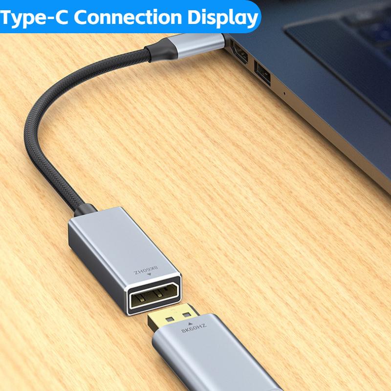 Адаптер Type-C на DP 1.4 (розетка) 8K/4K 60 Гц Thunderbolt 3 Type-C на Displayport 1.4 Конвертер кабеля для MacBook Pro Samsung Dell