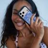 Джинсовый чехол WildFlow Blue для iPhone 17/16 Pro Max/15 Plus - Защитная крышка
