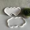 DIY Double Love Tray Silicone Mold Irregular Saucer Large Tray Plaster Drop Glue Mold