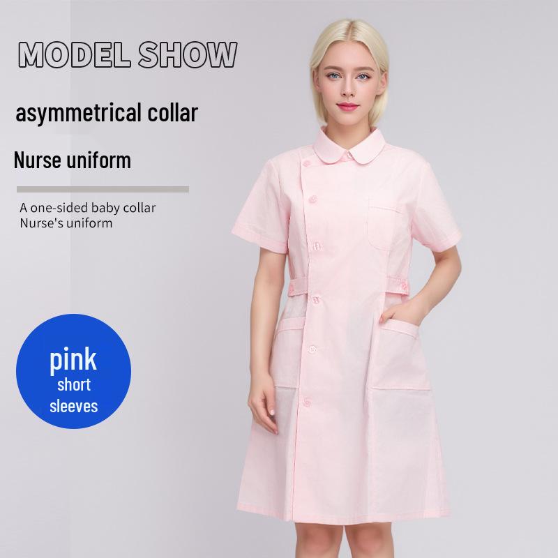 Белый халат медсестры и врача с коротким рукавом