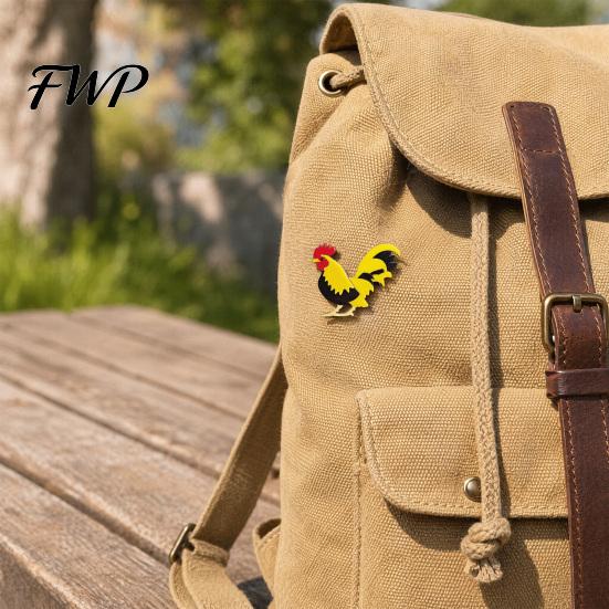 Farm-themed Jewelry Chicken Rooster Brooch Pin, Acrylic Lightweight Farm Scratch-resistant Animal Jewelry, for Backpacks Hats Jackets Thanksgiving