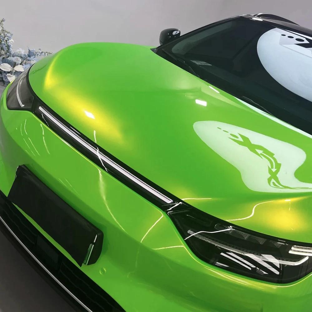 Автомобильная наклейка Магическая зеленая пленка для обтяжки Виниловая пленка Пленка меняющая цвет ПЭТ Наклейки без пузырей Автомобильная наклейка Декор интерьера и экстерьера