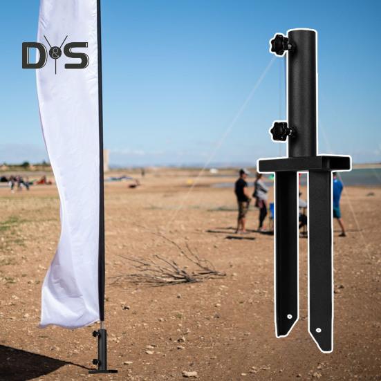 Сверхпрочный держатель для флагштока, металлический штырь для флага, наземный, регулируемое основание для флага, универсальные осветительные колышки, стойка для улицы, устойчивая к ржавчине