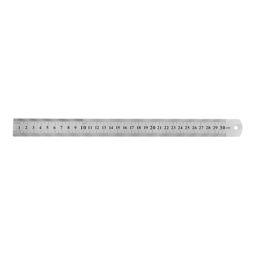 15-50cm Metal Straight Ruler Stainless Steel Ruler Stationery Drafting Supplies Hand Tools Precision Double Sided Measuring Tool