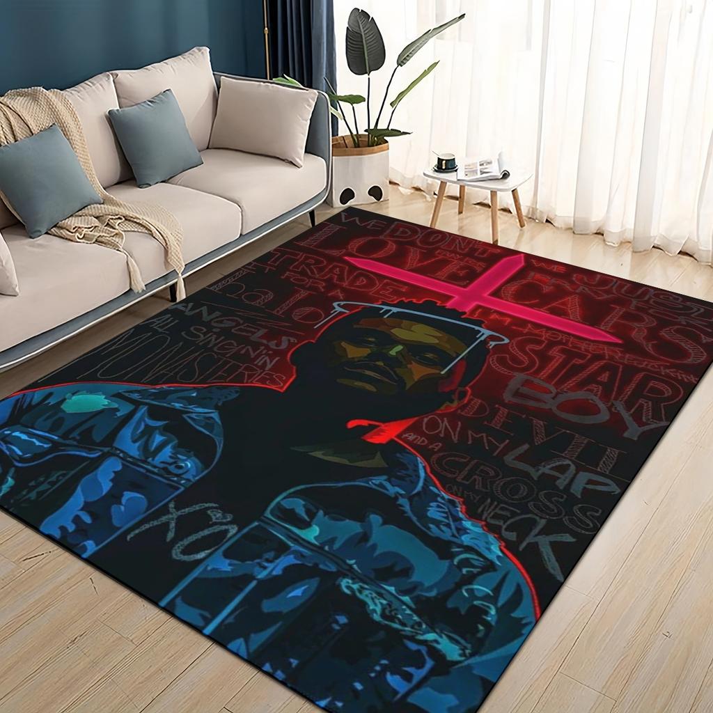 3D Ковер The Weeknd X.O Певец R&B для Гостиной Спальни Дома Украшение Дивана, Детский Игровой Нескользящий Коврик Рождественский Подарок