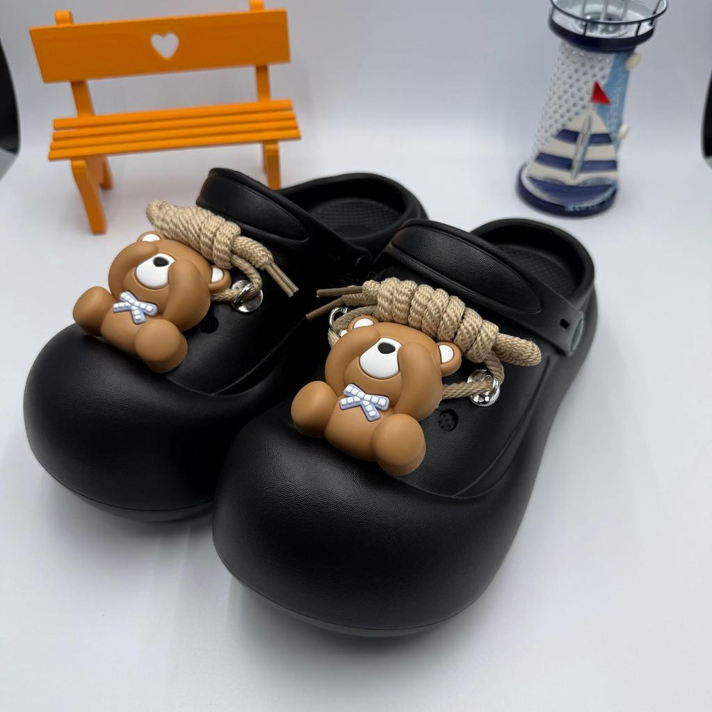 EVA cartoon rabub fashion heightening hole shoes non-slip and deodorant women's summer Internet celebrity outer sandals