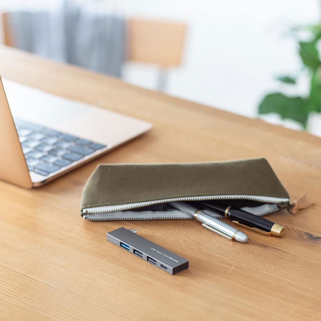 Sanwa Supply USB-хаб Комбо-подключение USB A 1 Алюминиевый Тонкий Корпус Type-C (3 порта, порт Type-C) USB-3TCH21SN