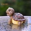Статуя черепахи, садовая мини-фигурка, водонепроницаемая, устойчивая к ультрафиолетовому излучению, миниатюрный размер, очаровательная статуя животного в форме черепахи, украшение для двора