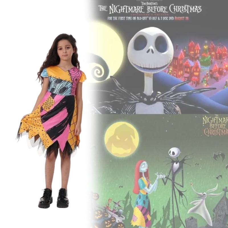 The Nightmare Before Christmas Sally Girl Costume Dress For Halloween Party And Cosplay