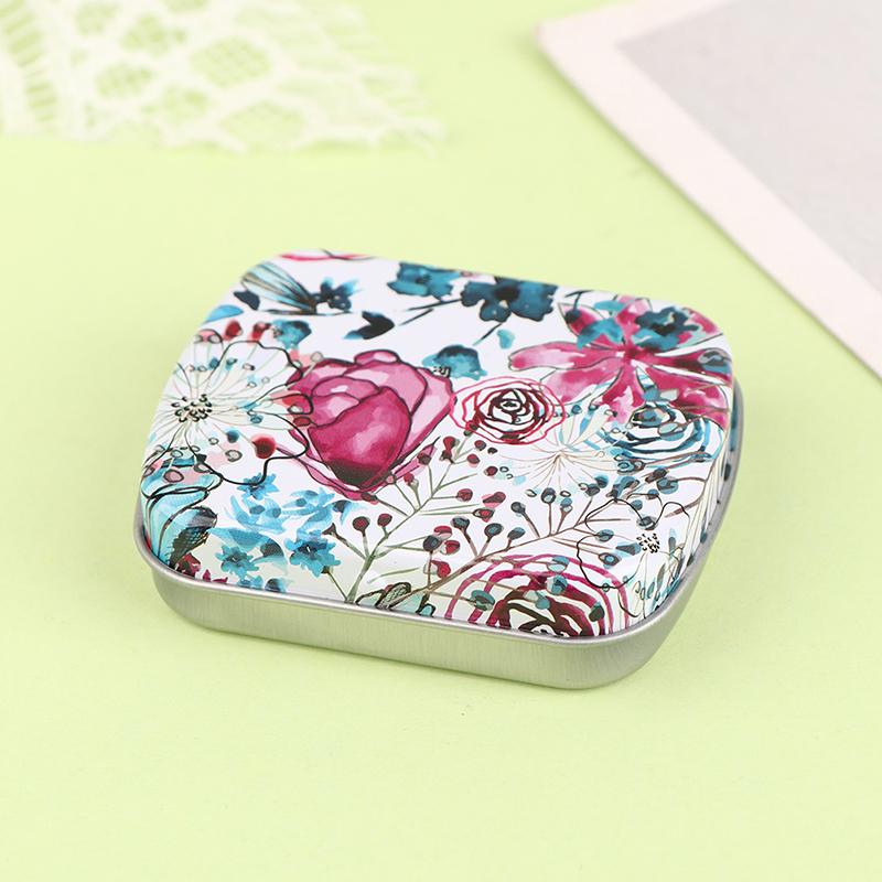 Мини-конькобежец, маленькая металлическая портативная коробка для хранения, мини-прямоугольные пустые банки на петлях