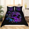 Yellow Sugar Skull Print Home Bedding Sets Duvet Cover Pillowcase Microfiber King Queen Double Twin Polyester Comforter Cover