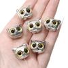Handmade Beads Acrylic Cartoon Animal Cat Beads Small Waking Lion Straight Hole Beads Children's Handmade Diy Beading String Jewelry Accessories
