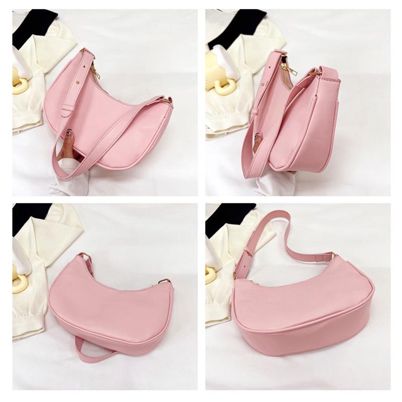 Женская мода маленькая сумка-клатч ретро однотонная искусственная кожа плечо подмышки сумка хобо повседневная женская сумка-клатч тоут кошелек