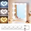 Hollywood Style LED Vanity Light with Touch-Controlled Three-Color Stepless Dimming