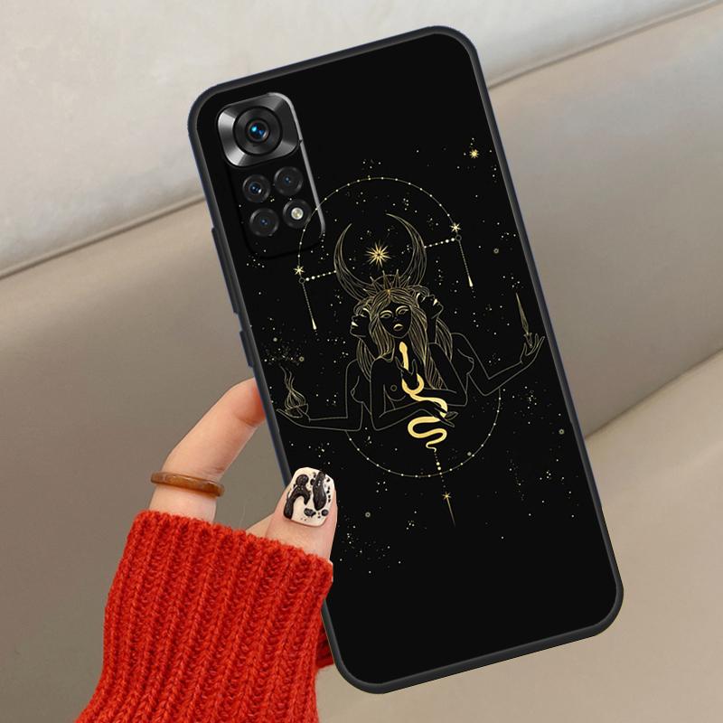 Чехол-кошелек с изображением Тройной Лунной Богини Гекаты для Tarot Card Case For Xiaomi Redmi Note 11 12 8 9 10 Pro 8T 9S 10S 11S Redmi 9A 9C 10 10A 10C