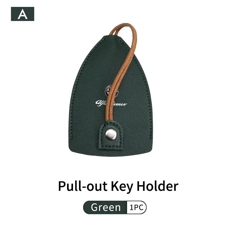 Car Sticker For Alfa Romeo 159 147 Portable Leather Car Key Protective Case Key Organizer Bag Badge Accessories For Alfa Romeo G abc012