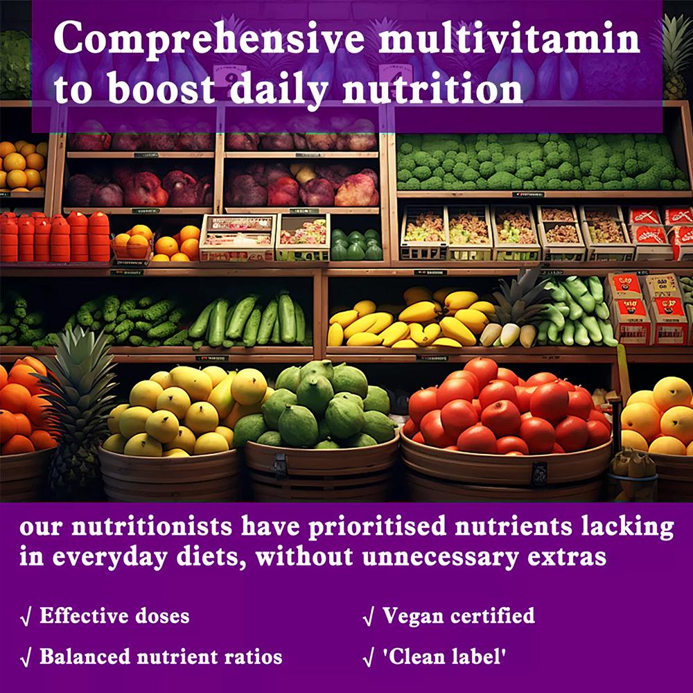 Multivitamins Minerals Dietary Supplement, 26 Essential Active Vitamins & Minerals Per Serving