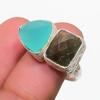 Labradorite, Chalcedony Gemstone 925 Sterling Silver Jewelry Ring Size 7 GK-1243