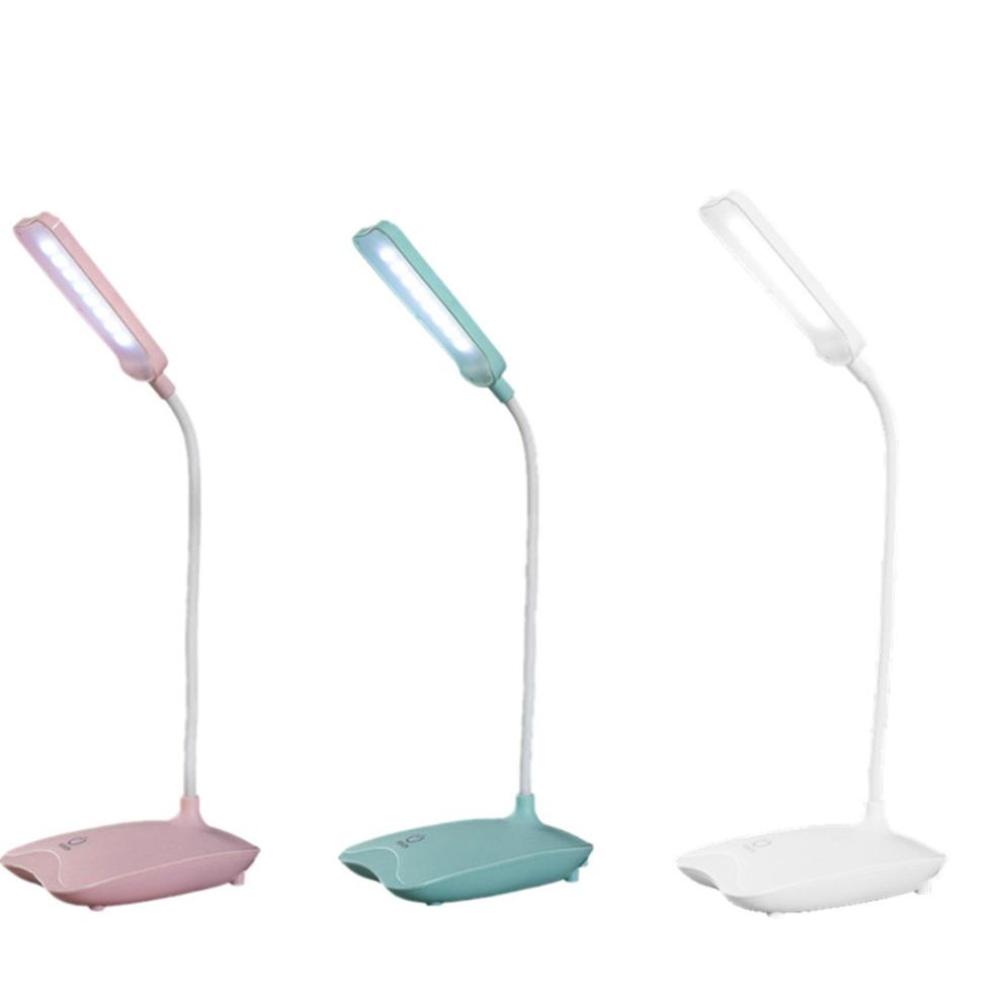 Светодиодная настольная лампа с регулируемой яркостью, сенсорная складная настольная лампа, прикроватная лампа для чтения, защита глаз, ночник, 5 В, с зарядкой через USB