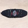 Браслет Bloodstone Macrame Stone Hemp Подвеска Регулируемые бусины Ювелирные изделия