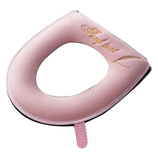 Полезная ультрамягкая фланелевая подушка на сиденье для унитаза, скандинавский стиль, вышивка, накладка на молнии, табуретка, теплая для дома