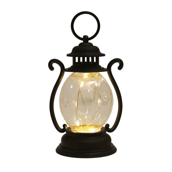 Retro Style LED Hanging Lantern with Hook Soft Lighting Battery-Powered Desktop LED Night Light Party Decoration