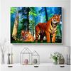 Набор для вышивки крестом DIY Алмазная вышивка Лесной тигр Полный круглый алмазная живопись Мозаика Домашний декор