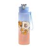 750ml Cartoon Letter Printed Lovely A-Z Water Cup Portable Children Plastic Cartoon Outdoor Sport Large Capacity Water Bottle