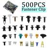 500pcs/set Car Clips Screws Automotive Plastic Rivet Fender Bumper Interior Trim Push Pin Kit With 6 Inch Tool Car Accessories