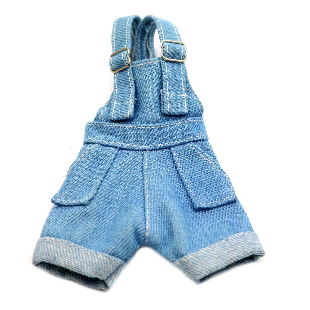 Denim Jeans Doll Suspenders Trousers Outfit Cloth Fashion Children