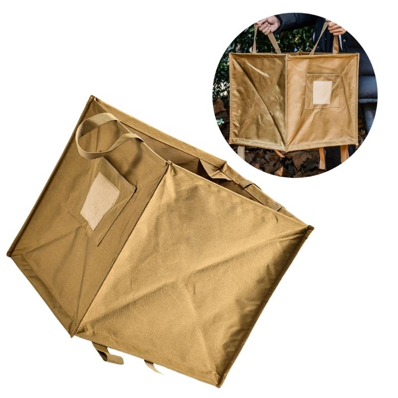 Trash Storage Basket with Rope Foldable Outdoor Multifunction Trash Storage Box for Camping Trash Organizers with Handle