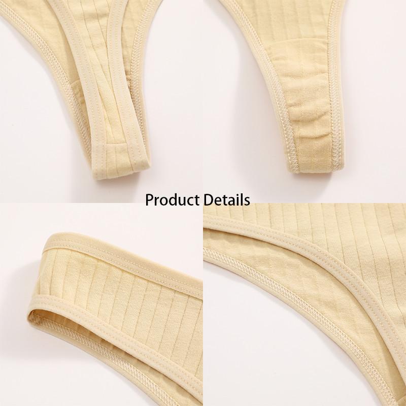 Allofme Cotton Panties for Woman Comfortable Panties Underwear Low-Rise Sexy T-Back Underwear S-XL