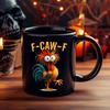 Забавная куриная кружка F-Caw-F для кофе 350 мл, Новинка, Контейнер для напитков, Керамическая кружка для кофе, Чашка для чая, Подарки для мужчин, женщин, друзей, семьи