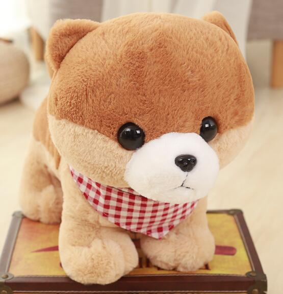 1 шт. 30 см Милая мягкая собачка с шарфом Мягкая Милая мультяшная плюшевая собачка Игрушки Кукла для детей B