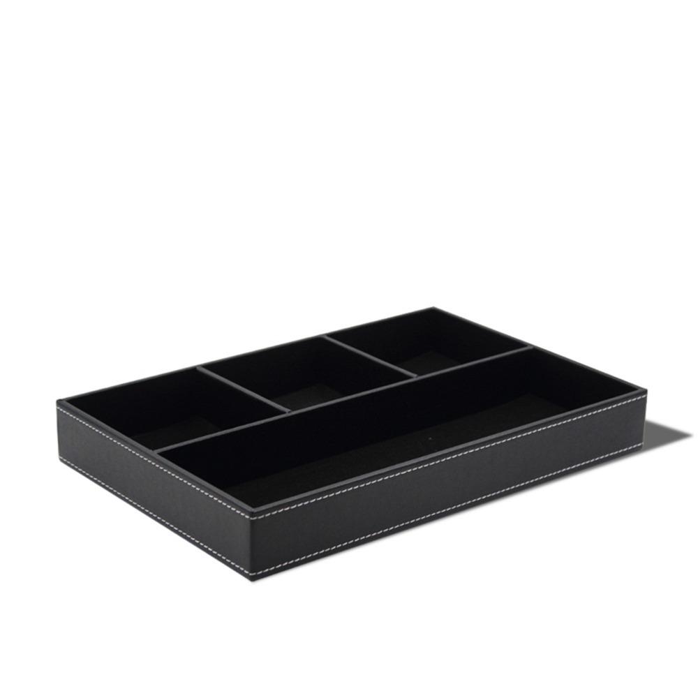 Multi-function Storage Tray Leather Desktop Box Neat Arrange Key Storage Entrance Storage