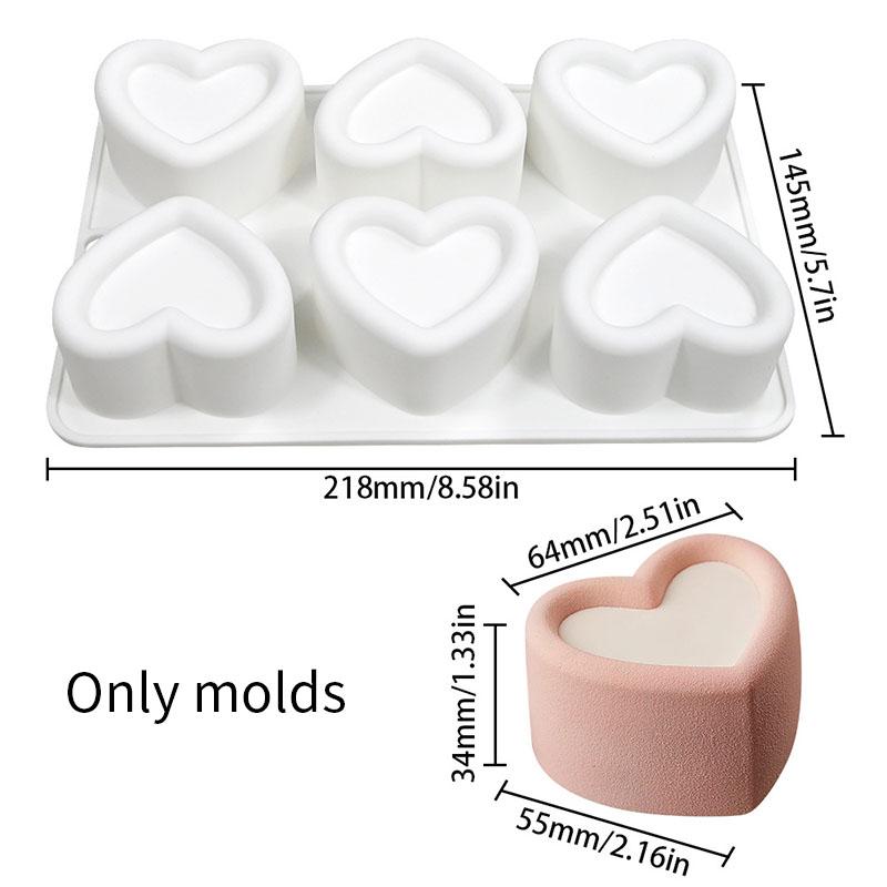 Food Grade Silicone Mousse Molds Round Square Heart-shaped Pentagram Shaped Cake Molds Reusable Baking Cake Molds Kitchen Tool