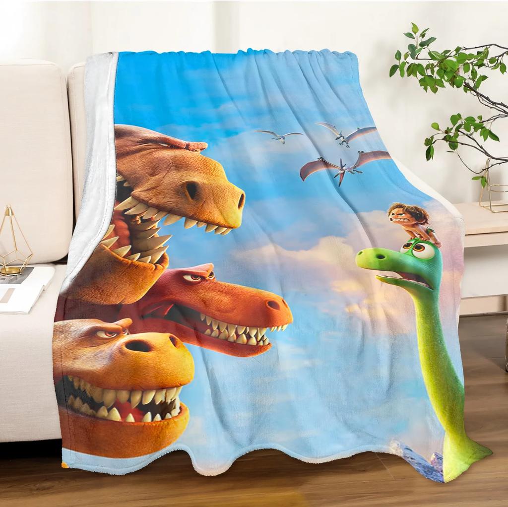 1PC Throw Cute Dinosaur animals theme Flannel Blanket Soft thin Blankets wolfs art for Sofa Bed Car Camp wild animals theme gift