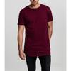 T-shirt long - Urban Classics - Rouge - Coupe regular - Col arrondi - Manches courtes