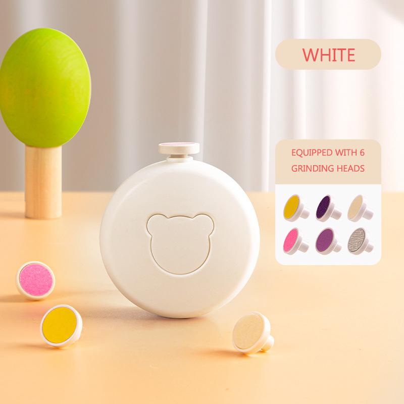 Детский электрический набор для стрижки ногтей, детский маникюрный набор с полировщиком 6 шт. для новорожденных