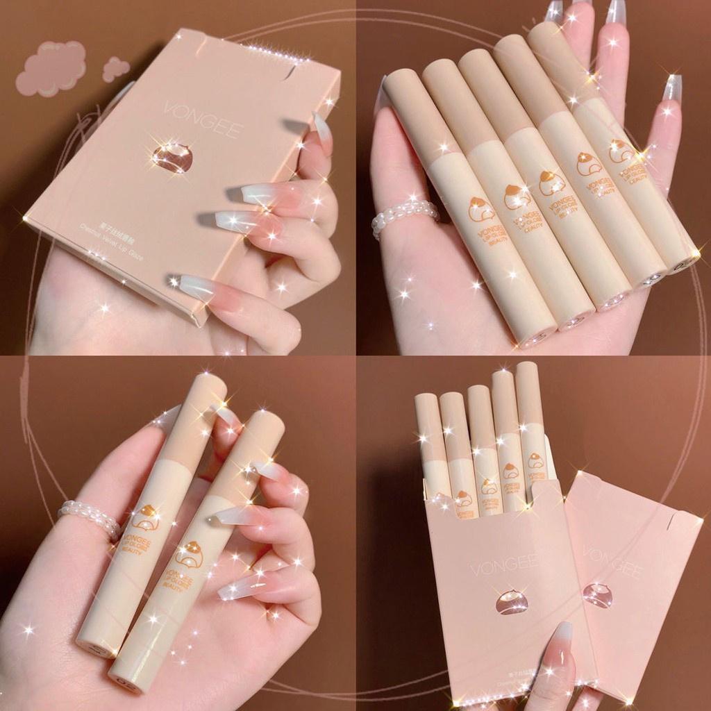 Lip Glaze Set Matte Velvet Mist Whitening Moisturizing Lipstick Non-fading Non-stick Cup Long-lasting Waterproof Student Makeup Beauty Products