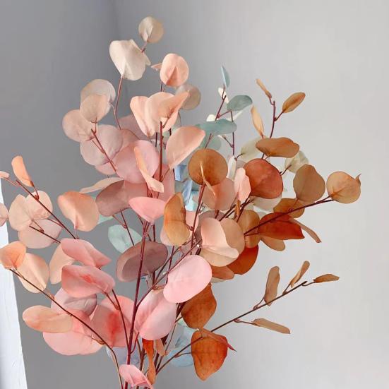 Искусственные цветы эвкалипта, декоративное свадебное украшение, искусственный шелковый цветок, венок своими руками, имитация листьев растений для сада