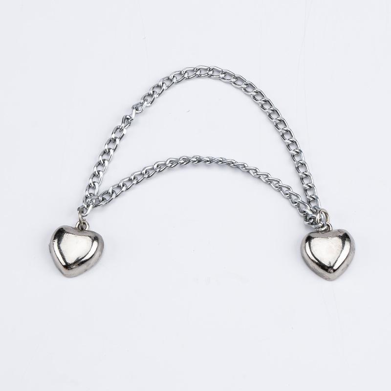 Многофункциональная магнитная клипса для одежды с цепочкой, металлическая клипса-пуговица, фиксатор для одежды, шарфа, манжет брючин, магнитная брошь-пин