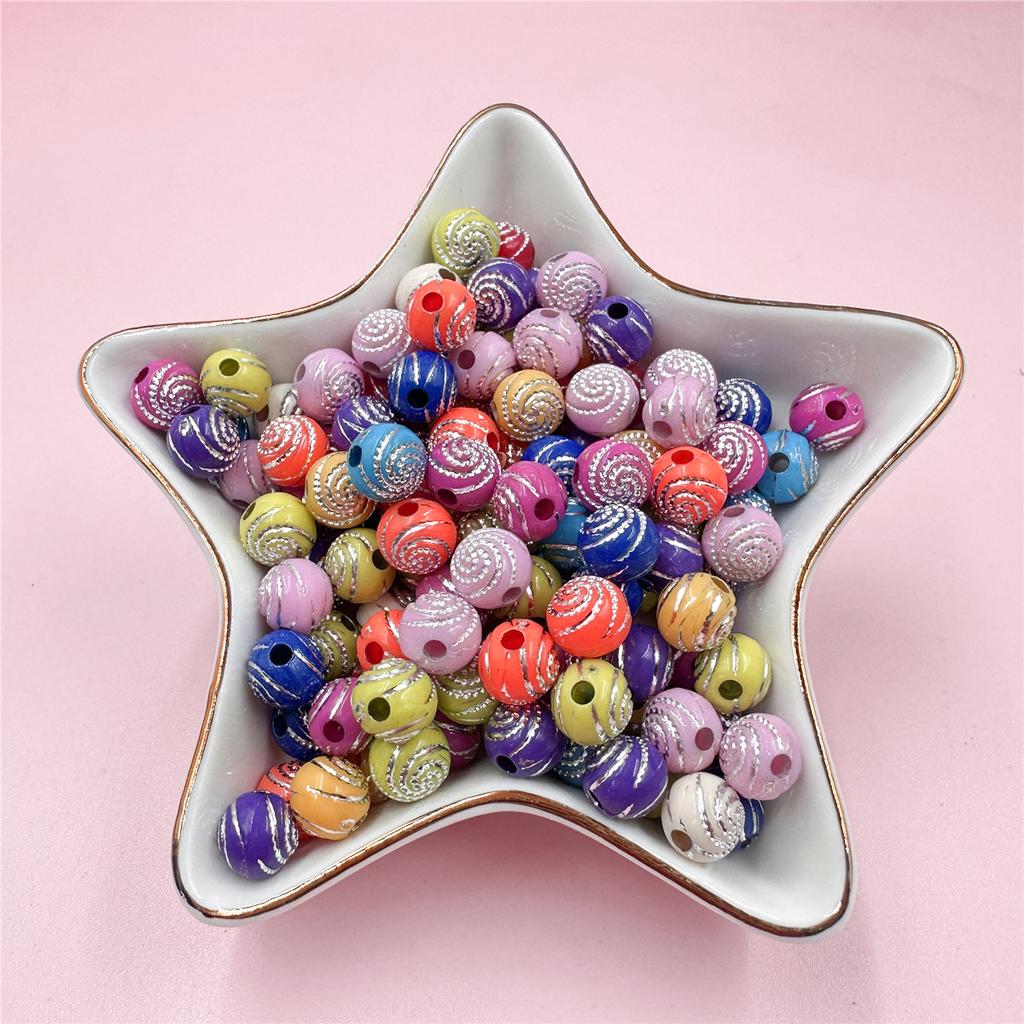 Ожерелья Изготовление ювелирных изделий 8 мм Бусины россыпью 100 шт Бусины-разделители Акриловый браслет со стразами