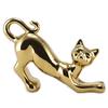 [A2488] - Golden 'Cat' Ceramic Figurine - 15 Cm