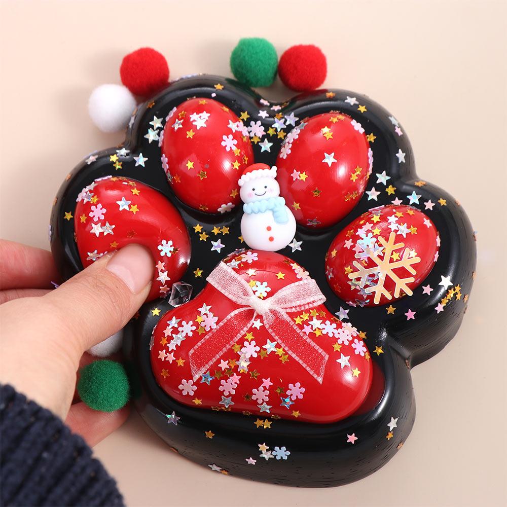 Super Large Christmas Cat Paw Squeeze Toys Kneading Cat Paw Pinch Toy Cartoon Fidget Toy  Children