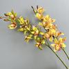 Real Touch Artificial Silk Cymbidium Branch Handmade Artificial Orchid Flower  Home Decoration