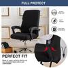 1 Set Soft Velvet Office Chair Cover Elastic Rotating Armrest Lifting Computer Seat Covers Home Stool Decor with Armrest Covers