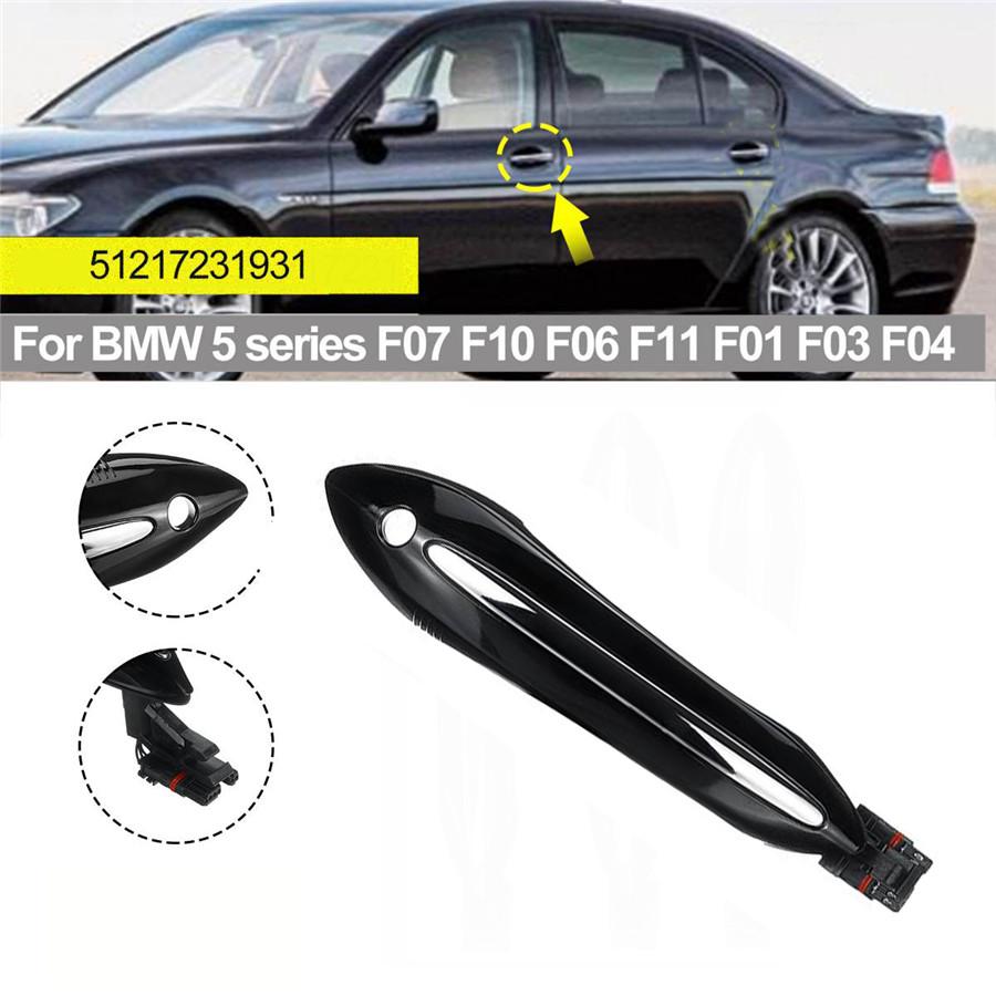 1x Black Car Exterior Front Left Comfort Door Handle 51217231931 For BMW F10 F01
